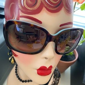 RALPH LAUREN 5031 Sunglasses turquoise and tortoiseshell w/brown gradient lens❤️